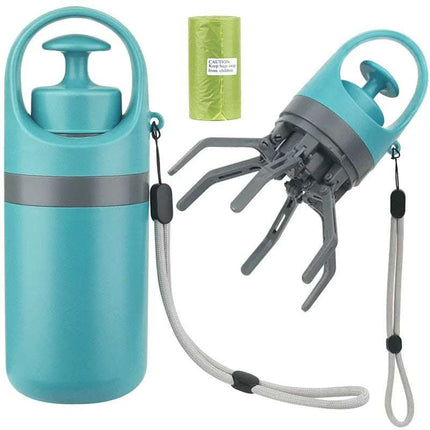 Portable Lightweight Dog Pooper Scooper With Built-in Poop Bag Dispenser Eight-claw Shovel For Pet Toilet Picker Pet Products Fendax 0