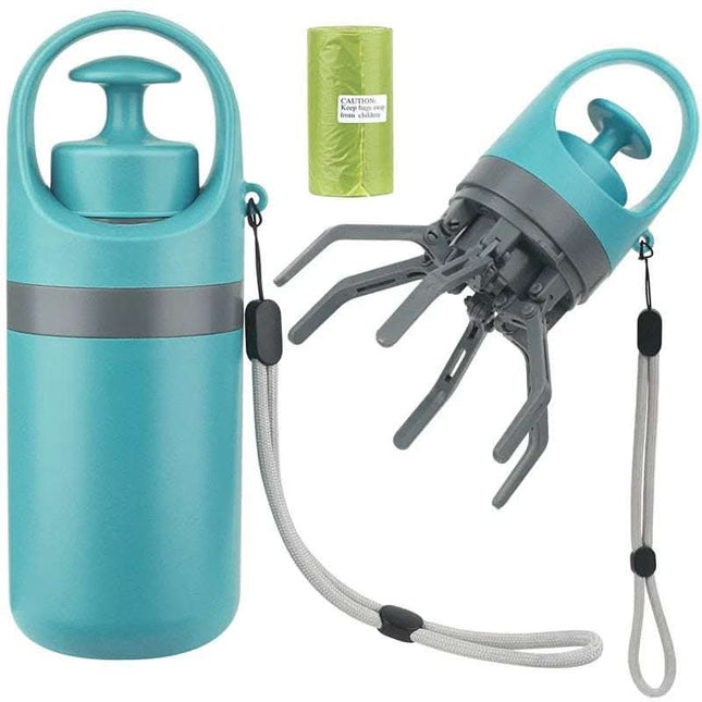 Portable Lightweight Dog Pooper Scooper With Built-in Poop Bag Dispenser Eight-claw Shovel For Pet Toilet Picker Pet Products Fendax 0