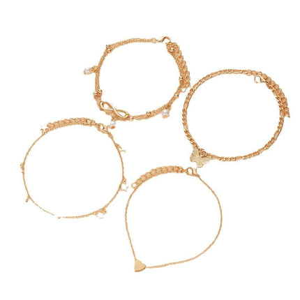 Retro Five Pointed Star Butterfly Feet Chain Fendax 0