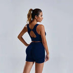 Navy Blue / Bra and Short / S