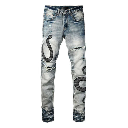 Street Fashion Wash Distressed Skinny Jeans Fendax 0