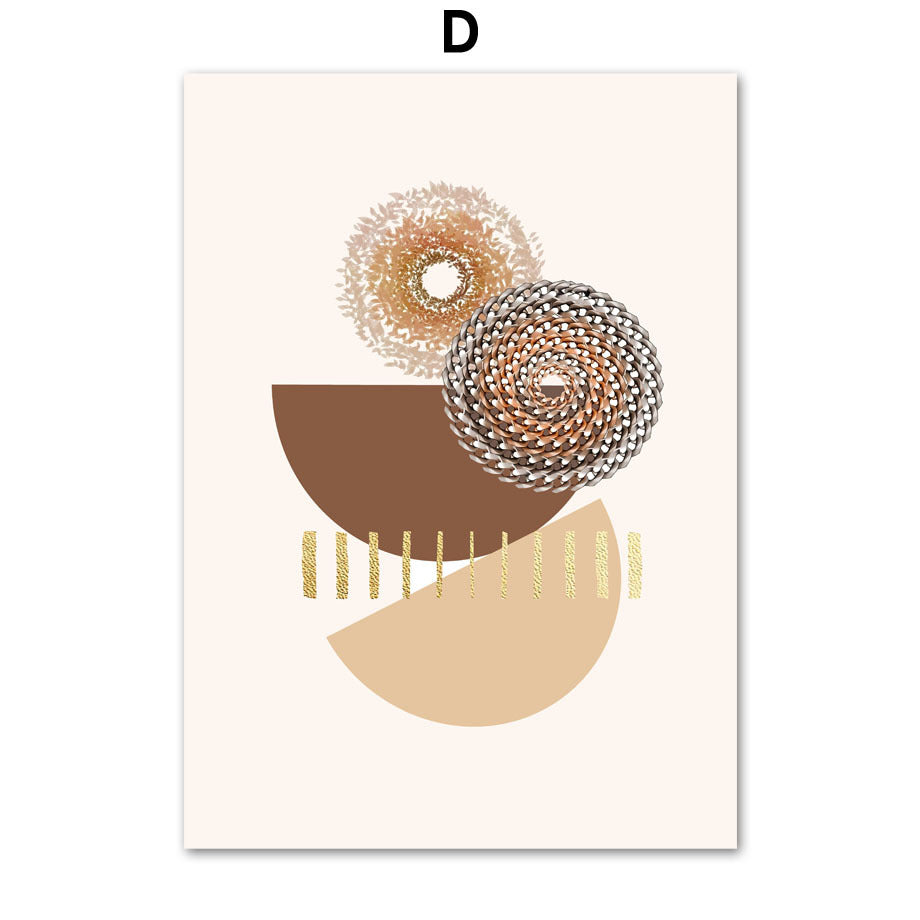 Line Leaves Abstract Boho Home Decor