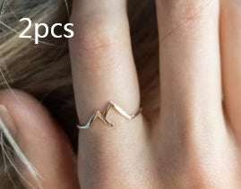 Mountain-shaped Copper Creative Custom Ladies Ring Fendax 0