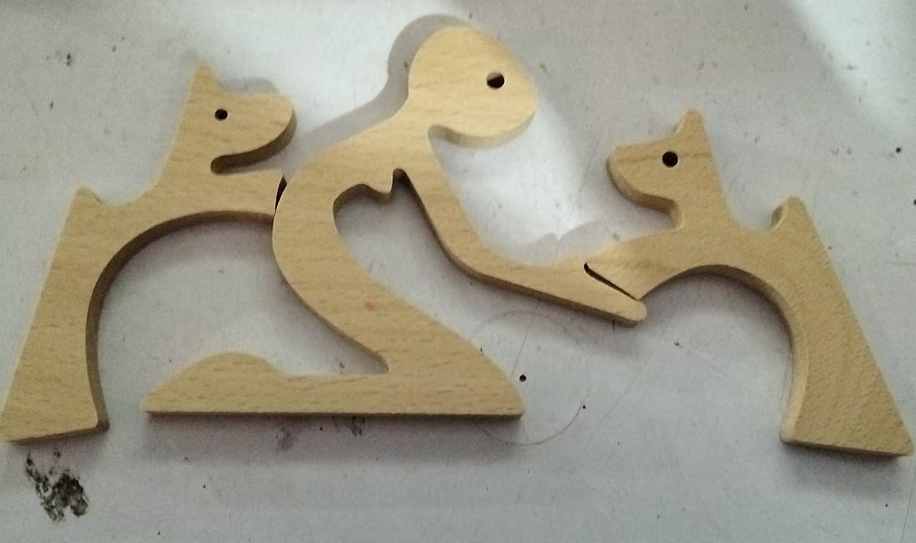 DIY Figurine Wood Dog Ornament