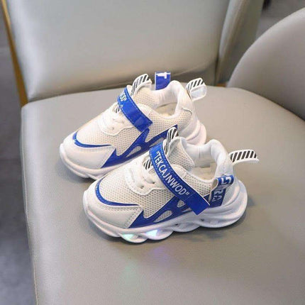 Children's Alphabet Webbing Mesh Breathable Kids Luminous Shoes Casual Sports Shoes Fendax 0