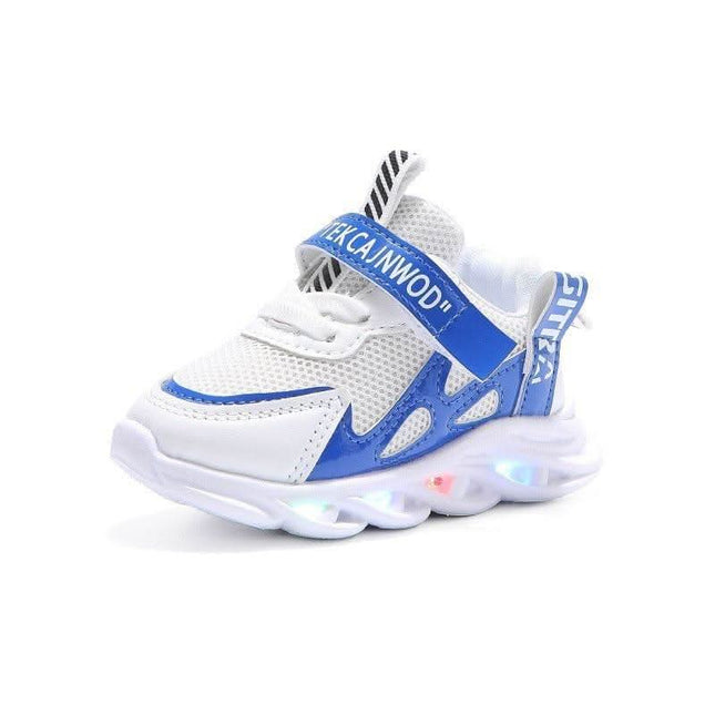 Children's Alphabet Webbing Mesh Breathable Kids Luminous Shoes Casual Sports Shoes Fendax 0