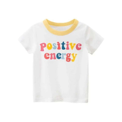 Children'S Clothing, Alphabet Pattern T-Shirts, Cartoon Girls, Short Sleeves Fendax 0