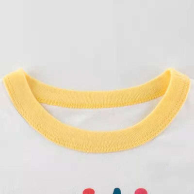 Children'S Clothing, Alphabet Pattern T-Shirts, Cartoon Girls, Short Sleeves Fendax 0