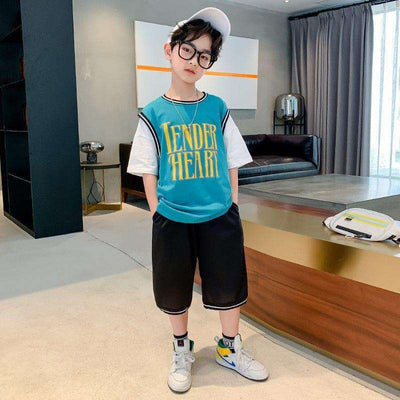 Children's Clothing Boys Summer Short-sleeved Suit Fendax 0