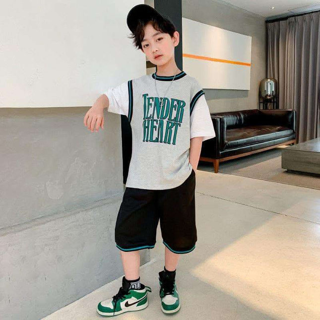Children's Clothing Boys Summer Short-sleeved Suit Fendax 0