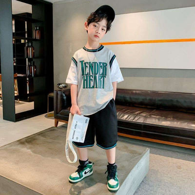 Children's Clothing Boys Summer Short-sleeved Suit Fendax 0