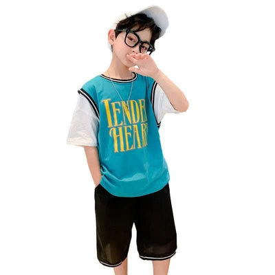 Children's Clothing Boys Summer Short-sleeved Suit Fendax 0