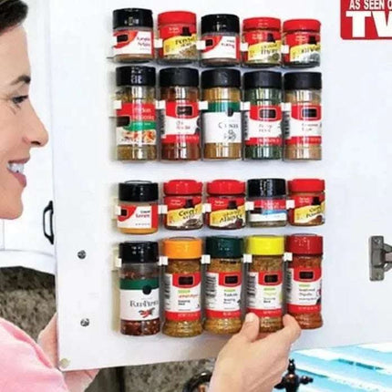 Clip N Store Storage Rack Spice Rack Kitchen Supplies Gadgets Bottle Racks