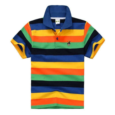 CUHK Children's T-shirt Cotton Striped Lapel Polo Shirt Fendax 0