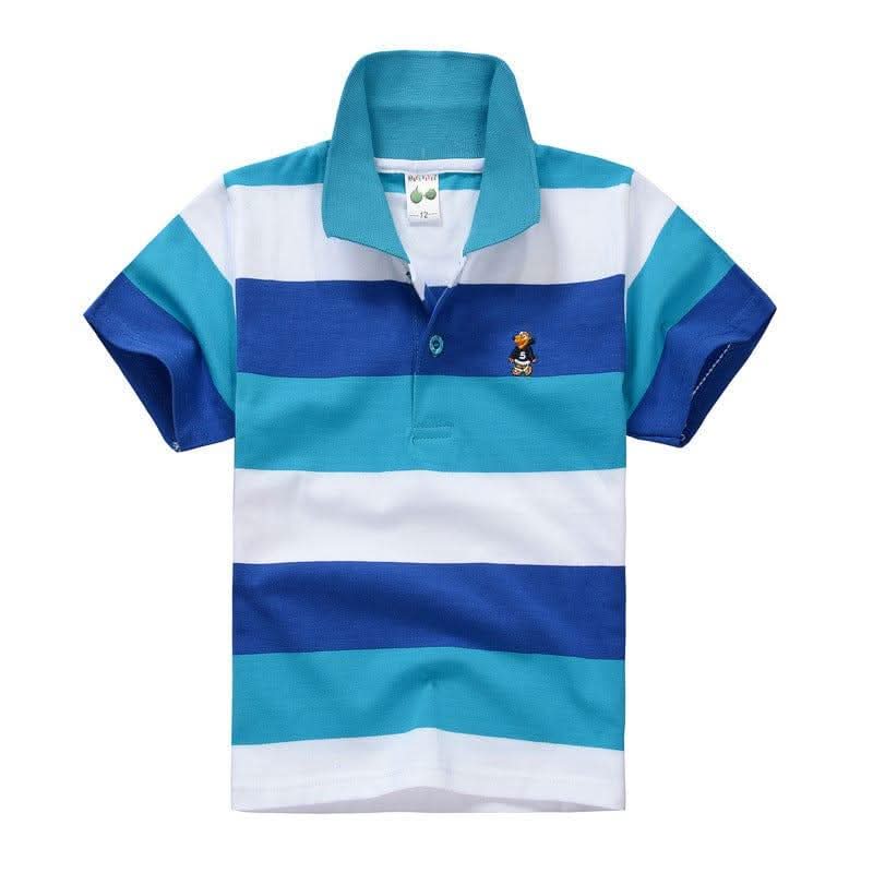 CUHK Children's T-shirt Cotton Striped Lapel Polo Shirt Fendax 0