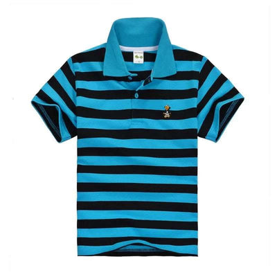 CUHK Children's T-shirt Cotton Striped Lapel Polo Shirt Fendax 0
