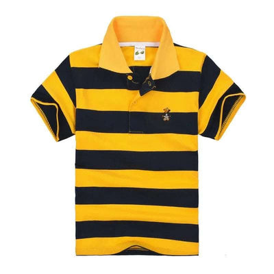 CUHK Children's T-shirt Cotton Striped Lapel Polo Shirt Fendax 0