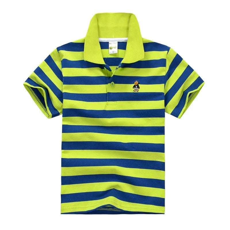 CUHK Children's T-shirt Cotton Striped Lapel Polo Shirt Fendax 0