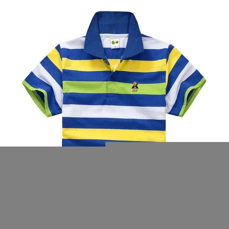 CUHK Children's T-shirt Cotton Striped Lapel Polo Shirt Fendax 0