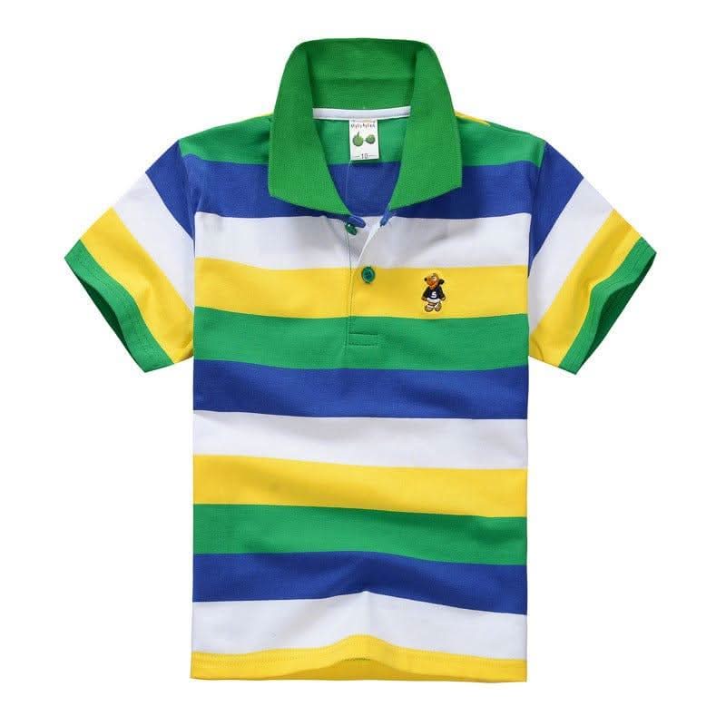 CUHK Children's T-shirt Cotton Striped Lapel Polo Shirt Fendax 0