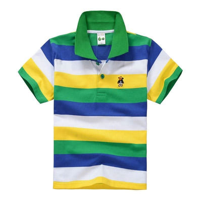 Children's T-shirt Cotton Striped Lapel Polo Shirt