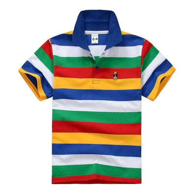 CUHK Children's T-shirt Cotton Striped Lapel Polo Shirt Fendax 0