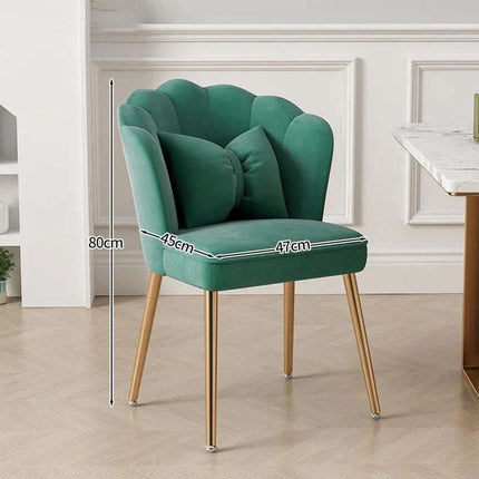 Light Luxury Dressing Stool Home Dining Chair Backrest Petals Fendax 0