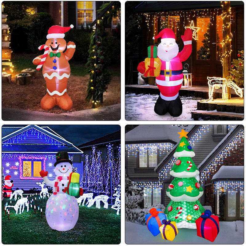 Christmas LED Lights Glowing Santa Snowman