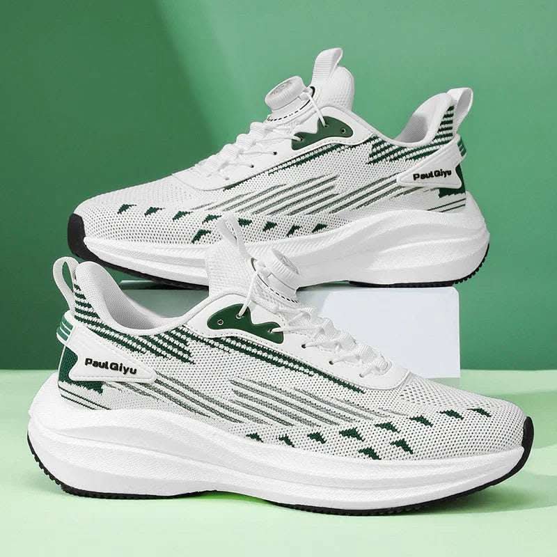 Rotating Buckle Fly-kit Mesh Casual Sports Running Men's Shoes