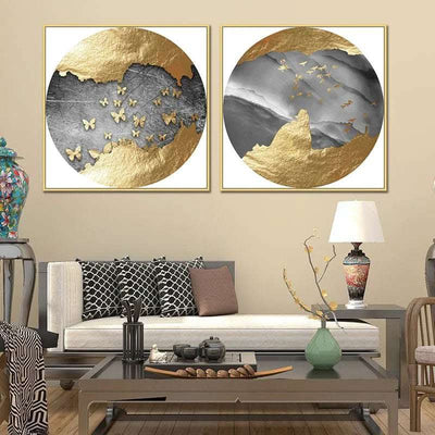 Black And White Abstract Light Luxury Frameless Decorative Painting Fendax 0