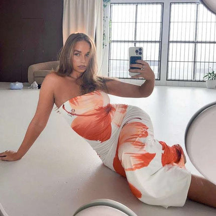 Women's Summer Printed Waist-controlled Fashion Dress Fendax 0