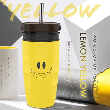 No Cover Twist Cup Travel Portable Cup Double Insulation Tumbler Straw Sippy Water Bottles Portable For Children Adults Fendax 0