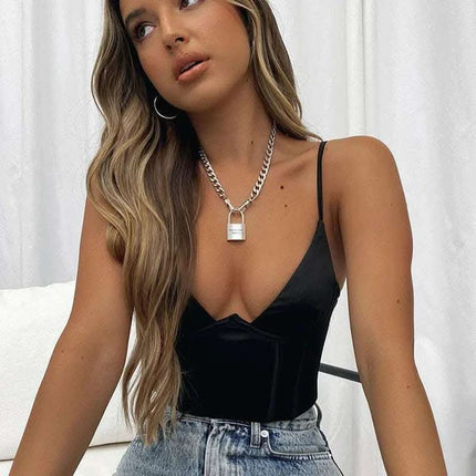 Sexy Top With Short Slim Fit Trend Fendax 0
