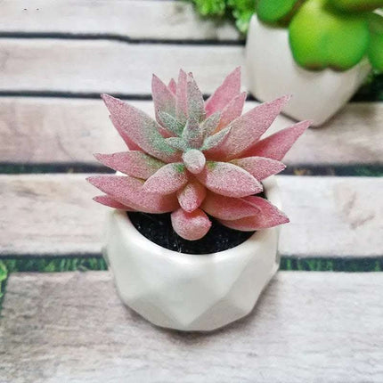 Artificial Succulent Bonsai Creative Ornaments for Home Table Garden Decoration Artificial Plants with Pot Fendax 0