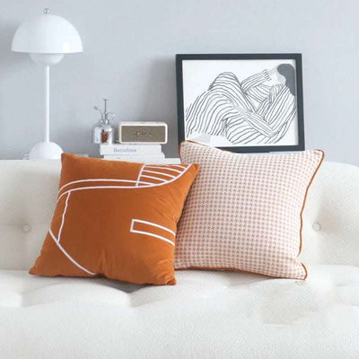 Nordic Modern Minimalist Houndstooth Pillow Light Luxury Sofa Cushion Fendax 0