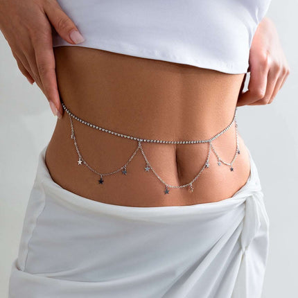 Simple Double Layer Metal Chain Waist Chain For Women Fendax 0