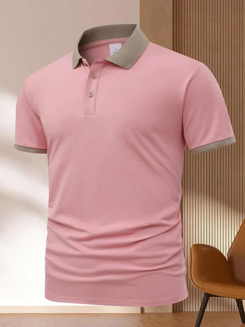 Summer Polo Shirt Printed T-shirt Short Sleeve High-end Lapel Fendax 0