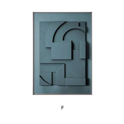 Three-dimensional Abstract Silent Style Geometric Morandi Hanging Painting Fendax 0
