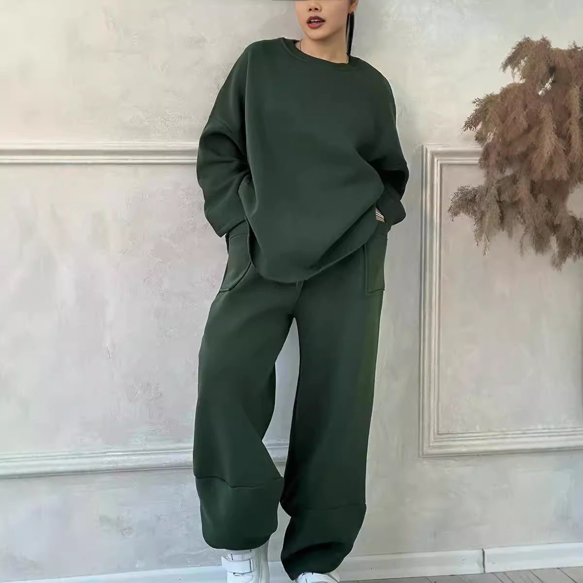 Long-sleeved Sweater Trousers Suit