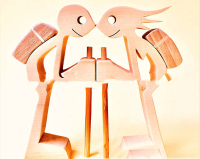 DIY Figurine Wood Dog Ornament