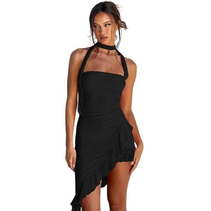 Spring And Summer New Women's Fashion Neck Dress Fendax 0
