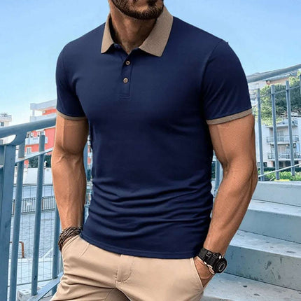 Summer Polo Shirt Printed T-shirt Short Sleeve High-end Lapel Fendax 0
