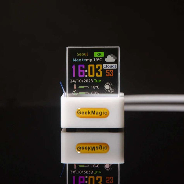 Trendy Mini Transparent WiFi Weather Clock Decoration Display Fendax 0