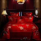 Happy flowersbright red / Bed linen / 1.5m