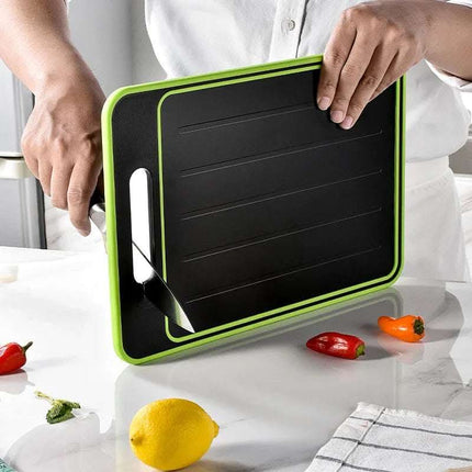 Double-side Cutting Board With Defrosting Function Chopping Board Kitchen Grinding Cutting Board With Knife Sharpener Fendax 0