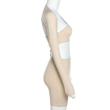 Women Tight Fitness Yoga Suits Off Shoulder Tops And Shorts Tops 2pcs Set Fendax 0