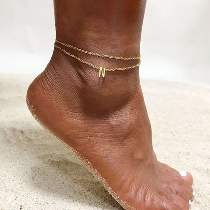 Fashion 26 English Letter Double Feet Chain Fendax 0