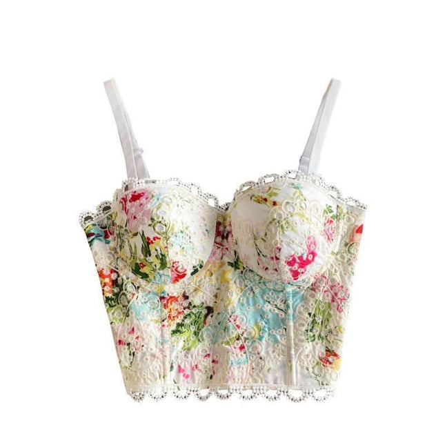 Sexy Cropped Top With Fish Bone Corset Fendax 0