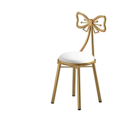 Light Luxury Dressing Stool Home Dining Chair Backrest Petals Fendax 0