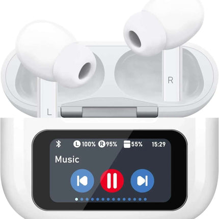 Wireless Earbuds, 5.4 Bluetooth Headphones With Touch Screen Ear Buds, ANC ENC Noise Cancelling Earbuds Headphones With Microphone, Wireless Bluetooth In Ear Earphones For Android IOS Phones